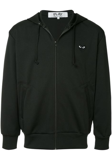 zipped big heart unisex black COMME DES GARÇONS PLAY | AX-T254-0511